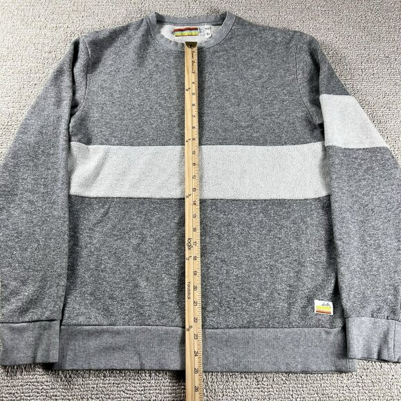 SLVDR Textured Striped Long Sleeve Pullover Sweatshirt Men’s Size Medium - Picture 3 of 6